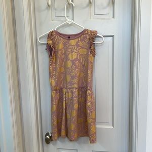 Tea collection- Pink and gold dress- Girls size 8